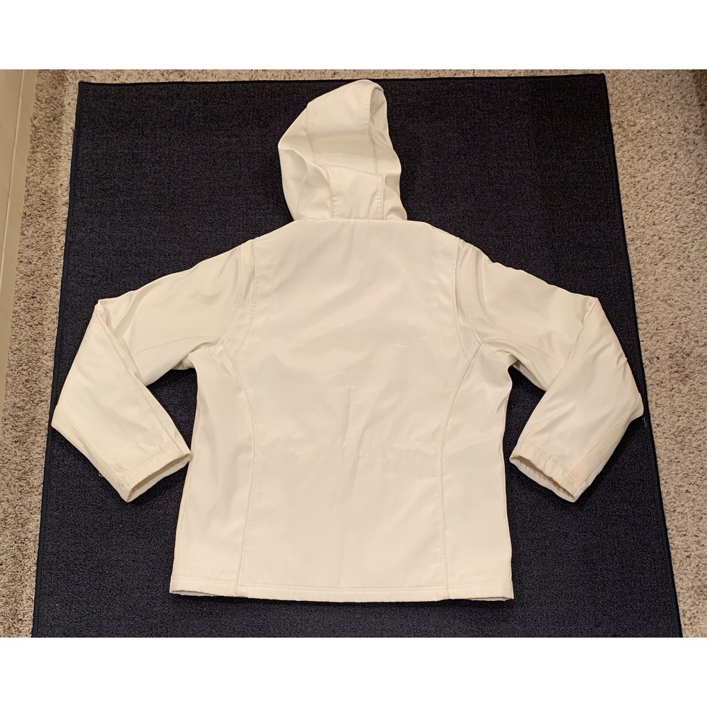 Liz Claiborne Jacket Women's Size Medium White Full Zip Hood - Picture 2 of 15